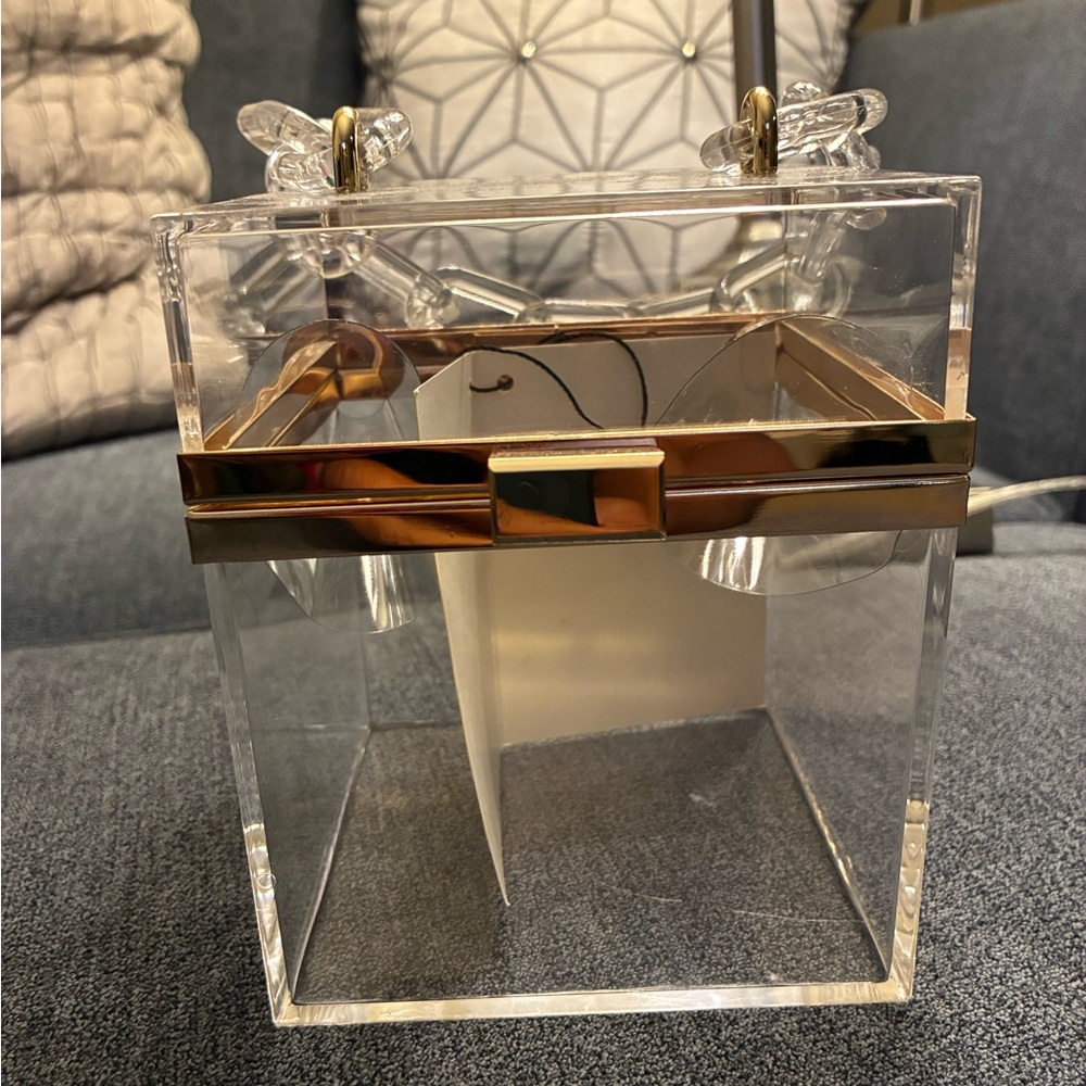 Clear acrylic purse with chain